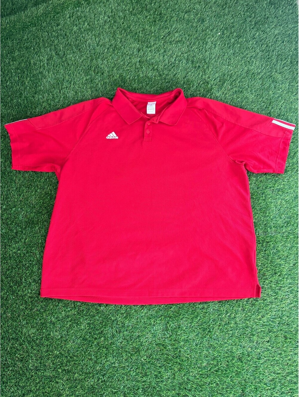Vintage Adidas Red Polo Shirt 2XL